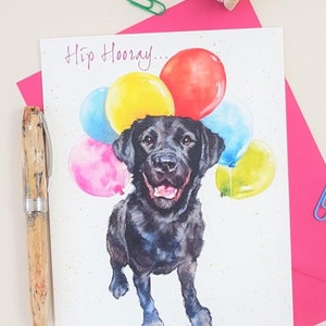 Black Labrador Birthday Card - Personalised Lab Card for Him and Her -Love Dog Birthday Card - Labrador Card - Love Lab Card-Card for Him-