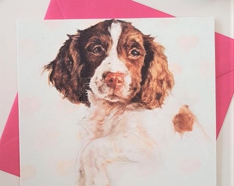 Spaniel Card - Dog Birthday Card- Spaniel Anniversary Card-Love Spaniel Gift