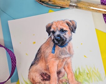 Terrier Greeting Card  - Terrier Birthday Card - Dog Anniversary Card - Terrier Gift