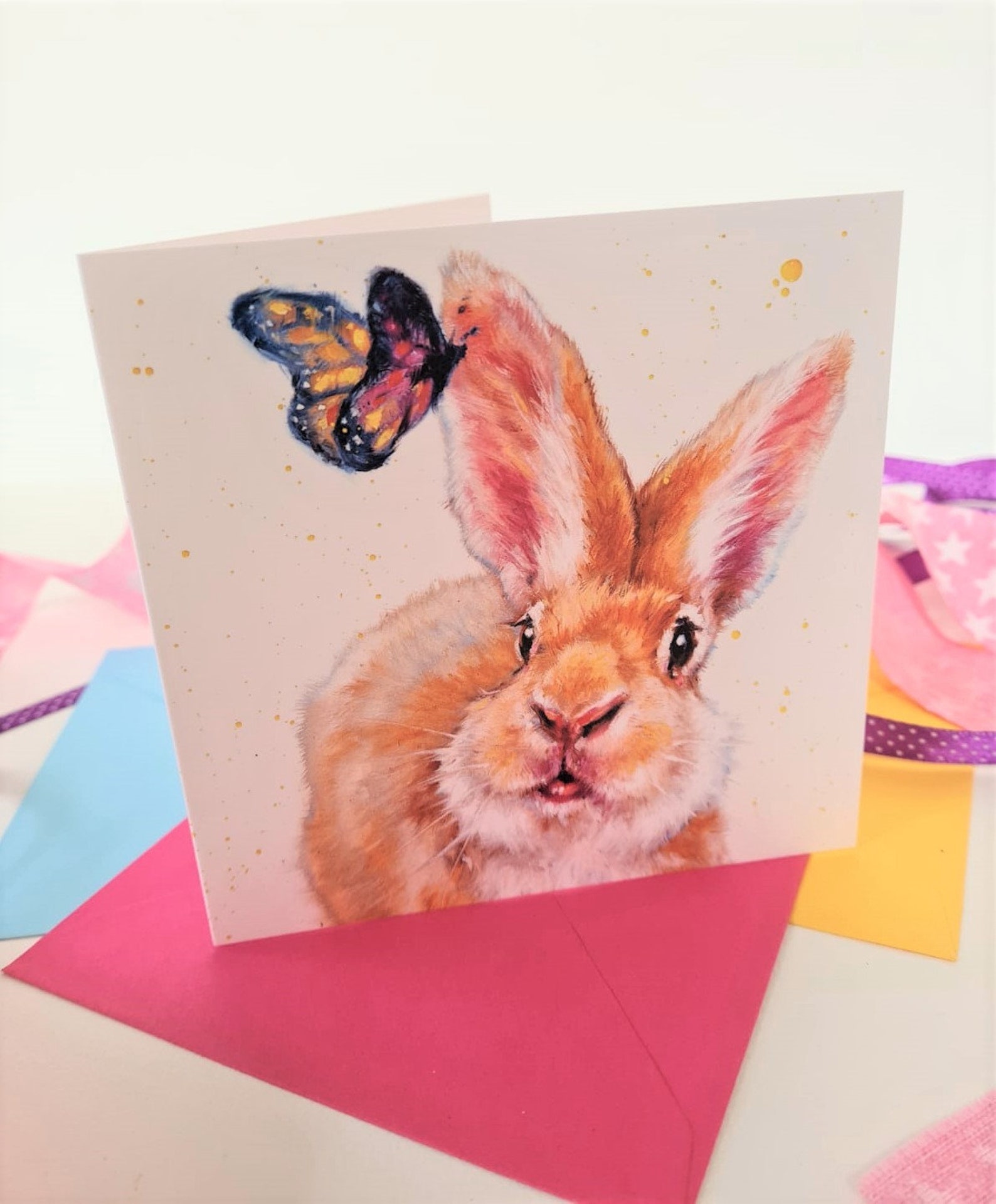Geburtstagskarte Für Nichte – Hasen-Motiv Zum 1. Geburtstag In Rosa