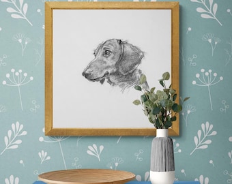 Dachshund Art Print: Signed Wiener Dog Sketch