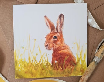 Personalised Hare Card- Hare Anniversary Card- Hare Birthday Card- Hare Fathers Day Card