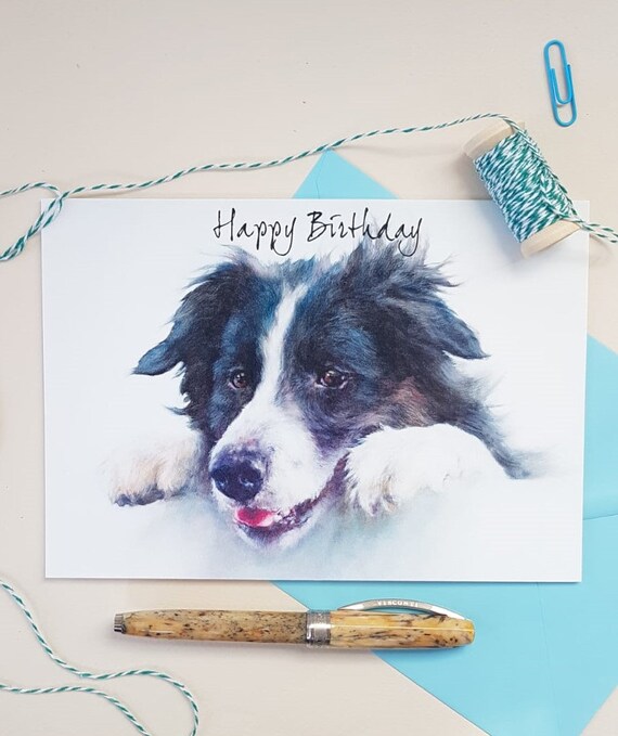 Birthday Card FABULOUS BIRTHDAY WISHES to or from the Border Collie dog lover 