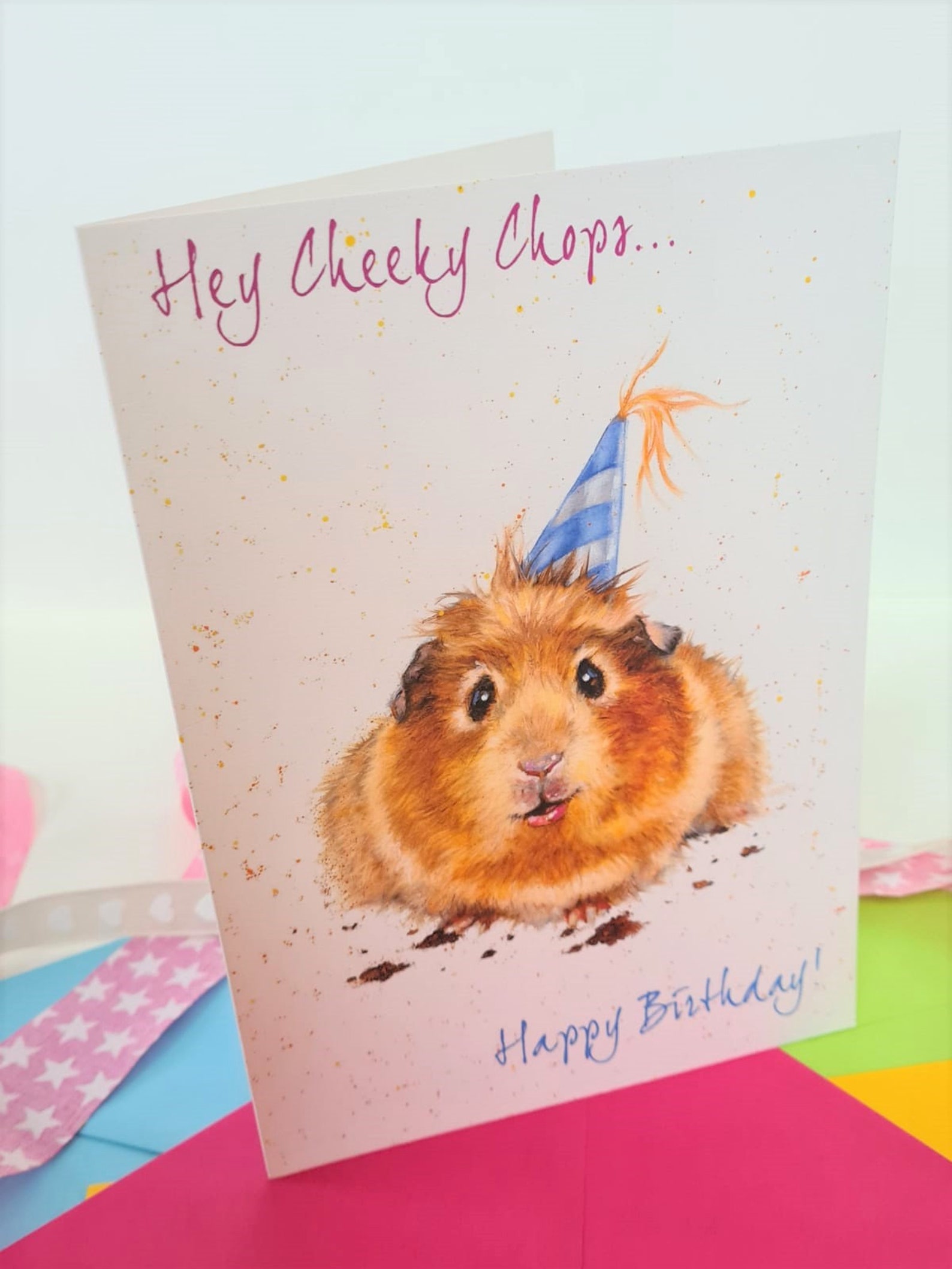 Guinea Pig Birthday Card Personalised Card Animal Birthday Etsy
