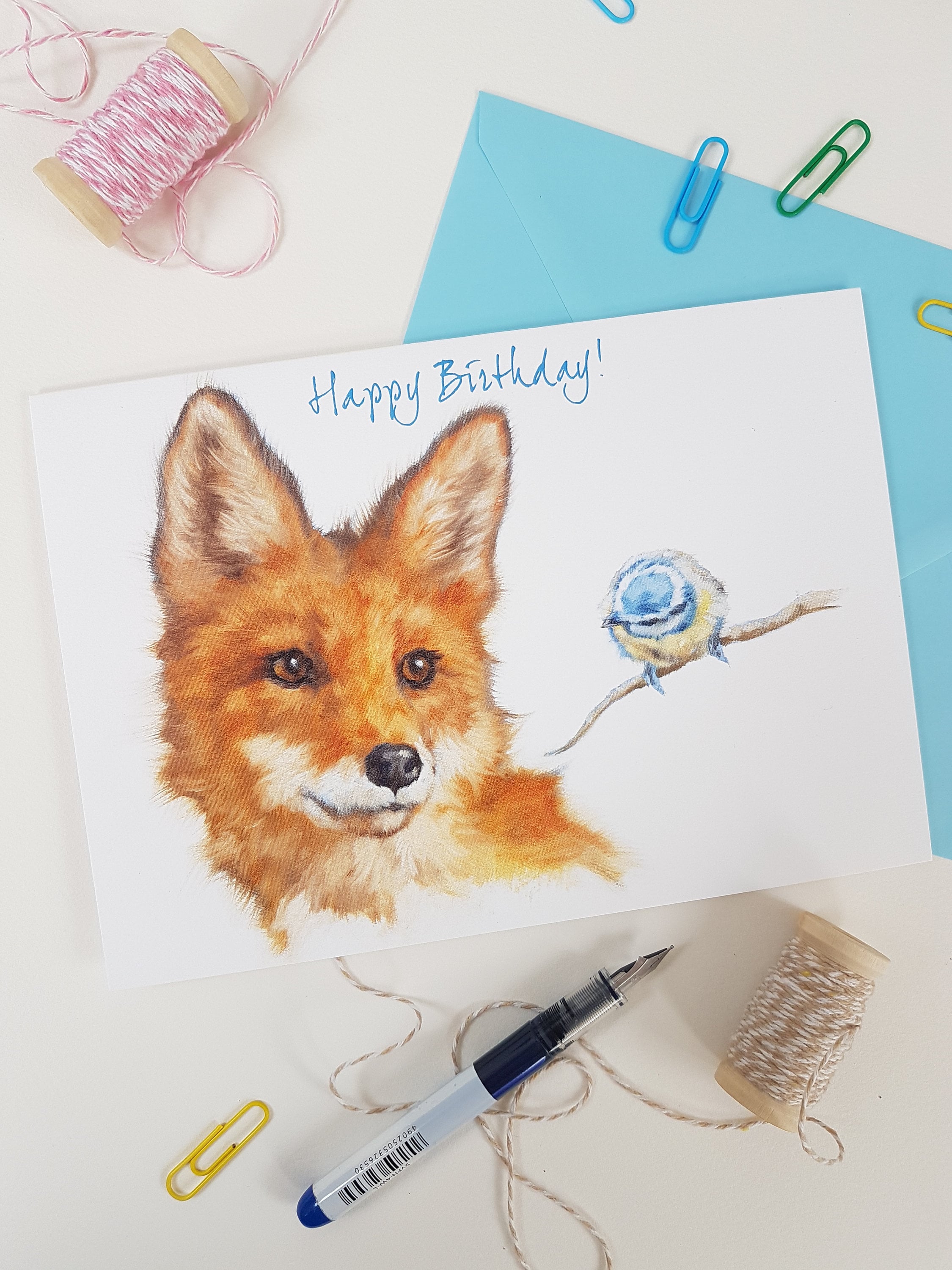 Fox Birthday Card Personalised Animal Birthday Card | Etsy