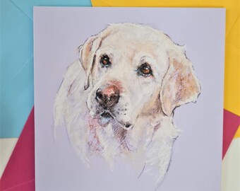 Yellow Lab Card-Yellow Lab Gift-Lab Birthday Card- Love Dogs Birthday Card- Lab Valentines Card