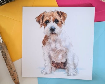 Jack Russell Terrier GreetingCard- Terrier Birthday Card- Love Terrier Gift-Dog Card for Her-Dog Card for Him