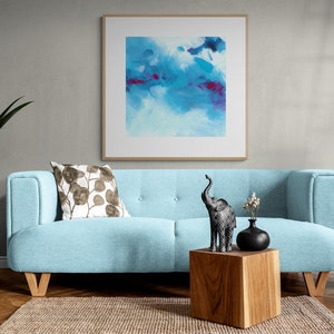 Blue Abstract Art Print- Tonal Abstract Wall Art- Sea Scape Abstract- Blue Home Decor