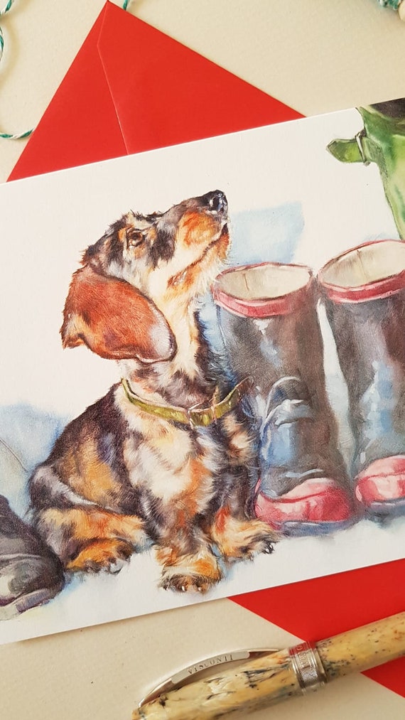 Personnalisé lisse teckel saucisse chien anniversaire toute occasion carte insert Personnalisé lisse teckel saucisse chien anniversaire toute occasion carte insert