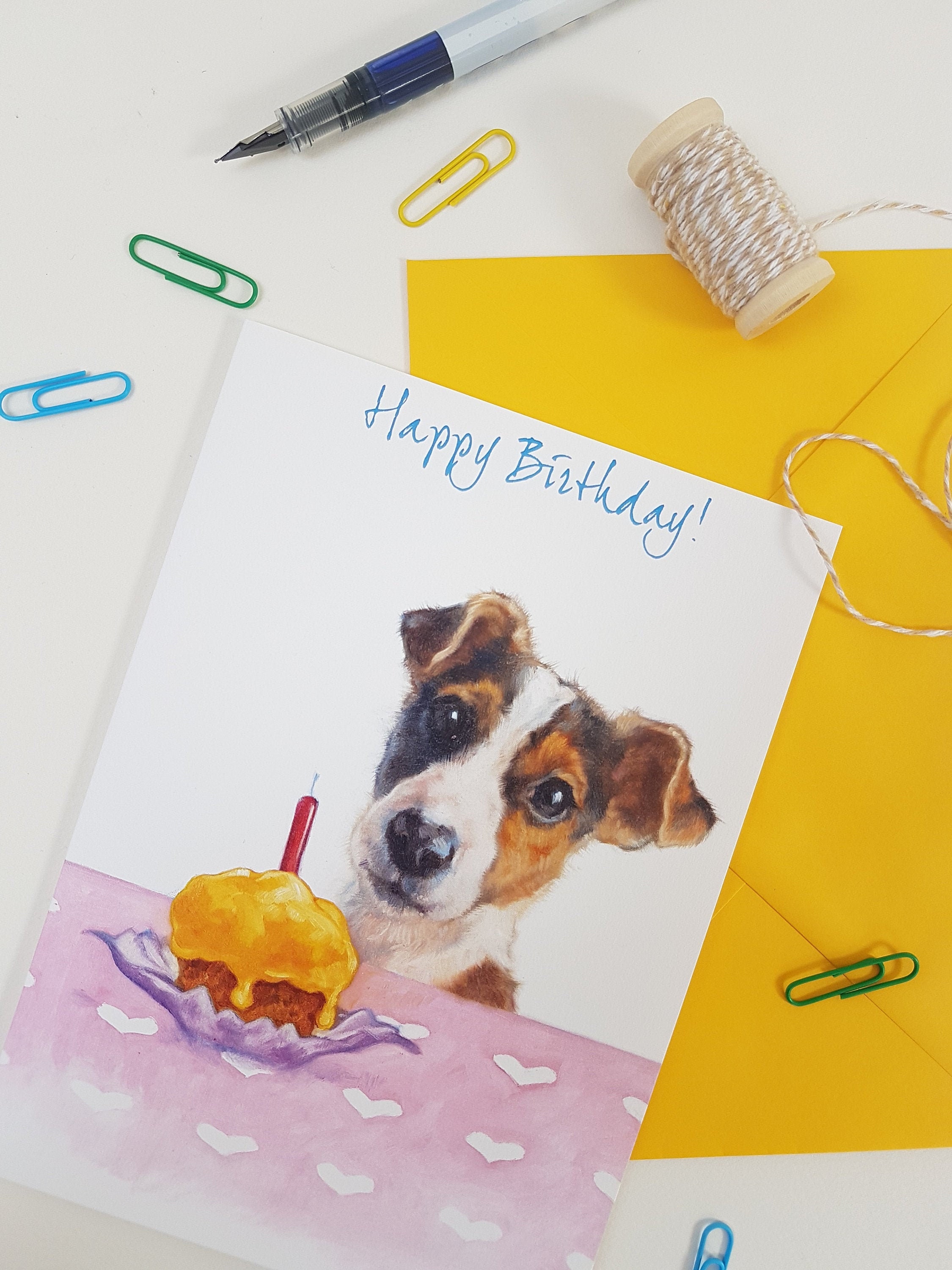 Jack Russell Terrier Birthday Card - Personalised Terrier birthday Ca…