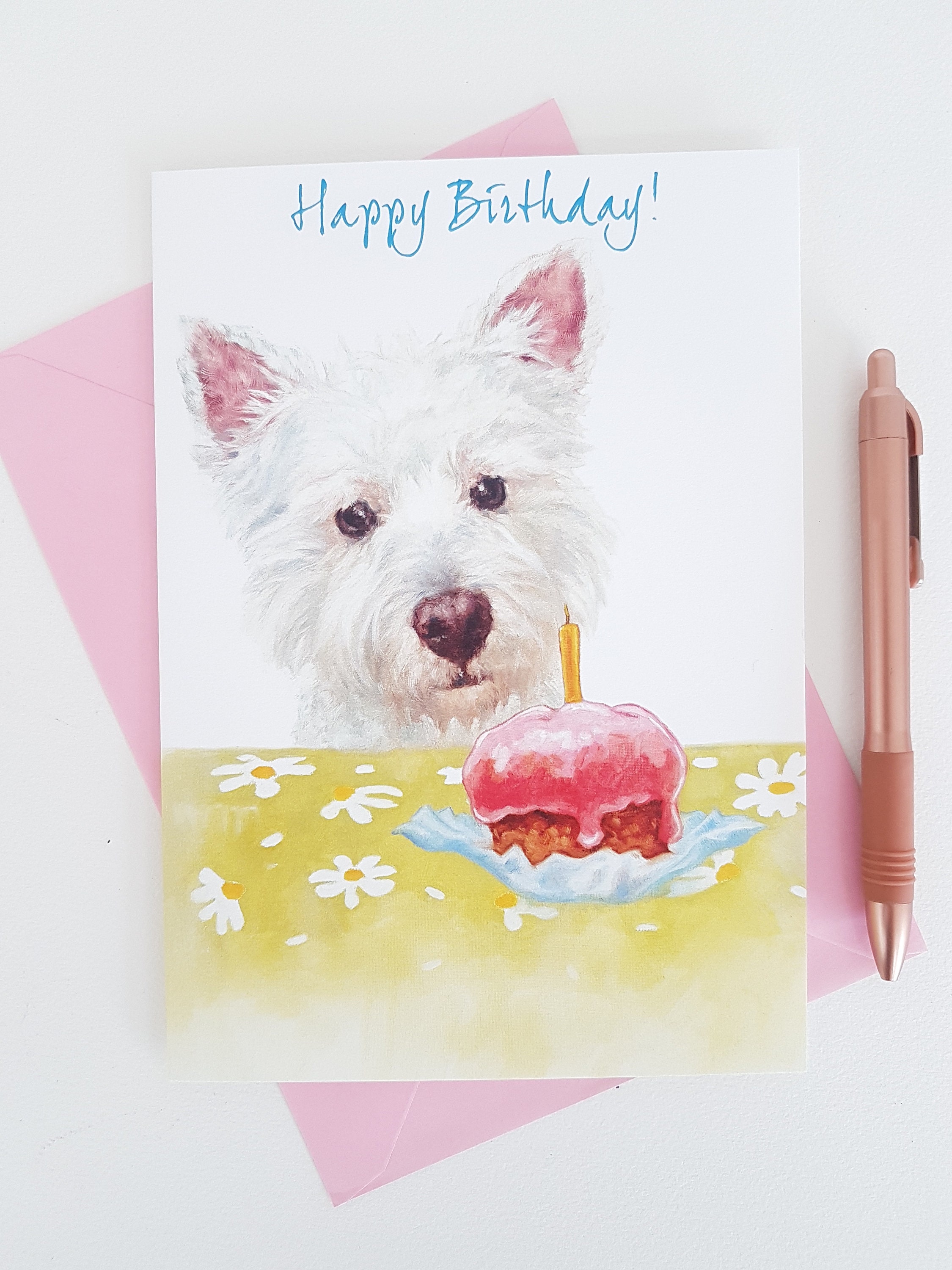 Dog West Highland White Terrier Westie Birthday Card 