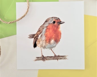 Personalised Robin Easter Card -Robin Card and Notelet - Garden Bird Card for Him & Her- Bird Birthday Card