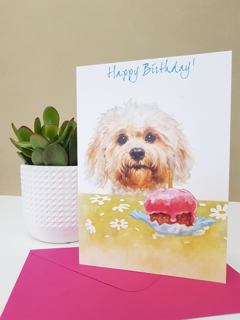Cockapoo Happy Birthday CardCockapoo gift for Her Dog