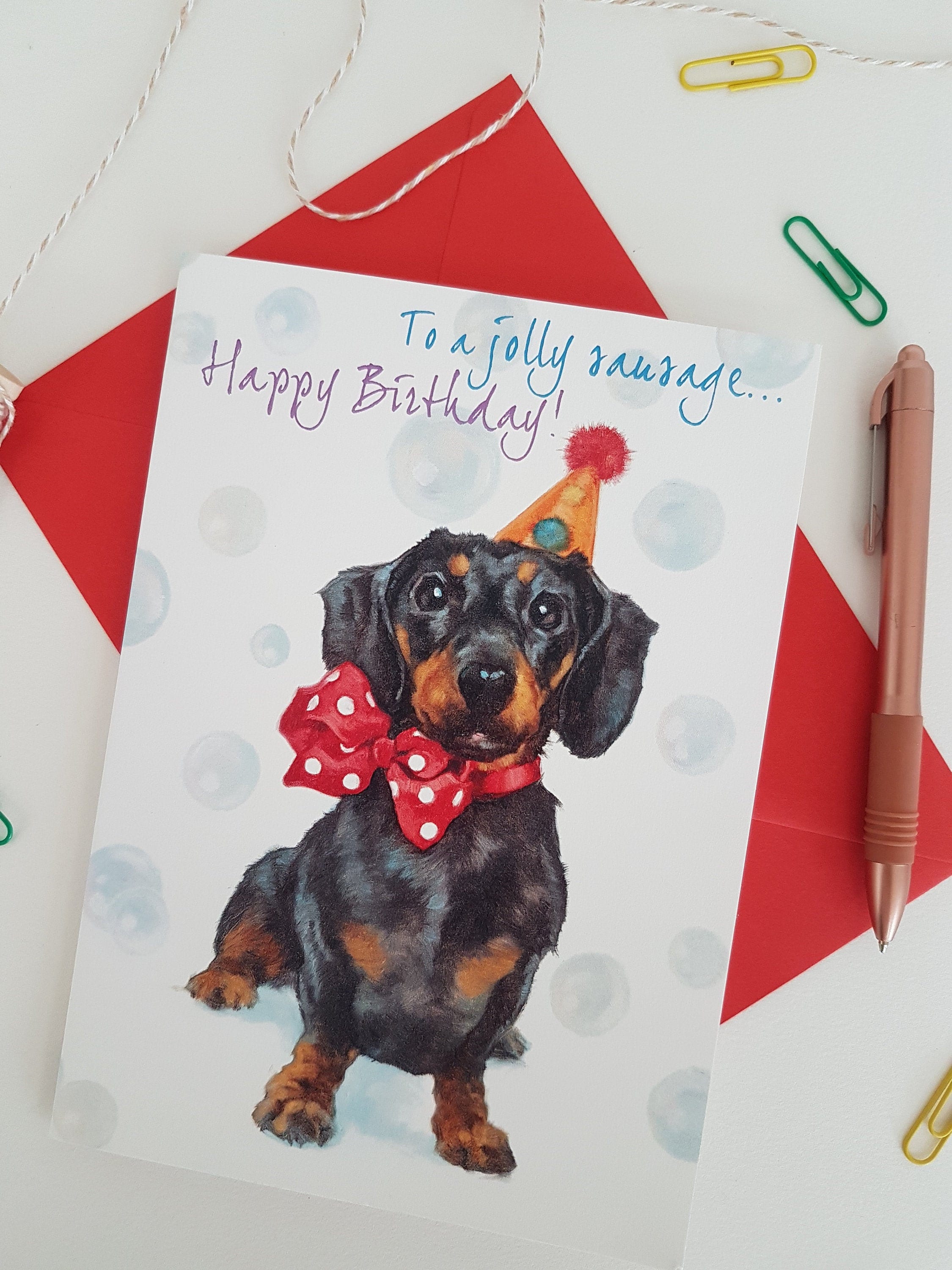 Personnalisé lisse teckel saucisse chien anniversaire toute occasion carte insert Personnalisé lisse teckel saucisse chien anniversaire toute occasion carte insert