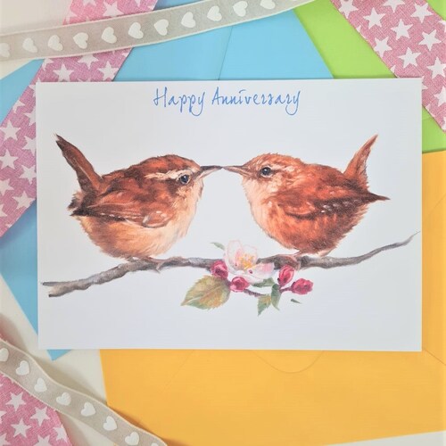 Love Bird Anniversary Card - Etsy