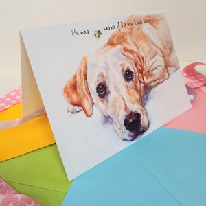 Labrador Greeting Card Personalised Lab Birthday Card Fathers Day Dog Card-Mothers Day Lab Card New Housemate Card image 4