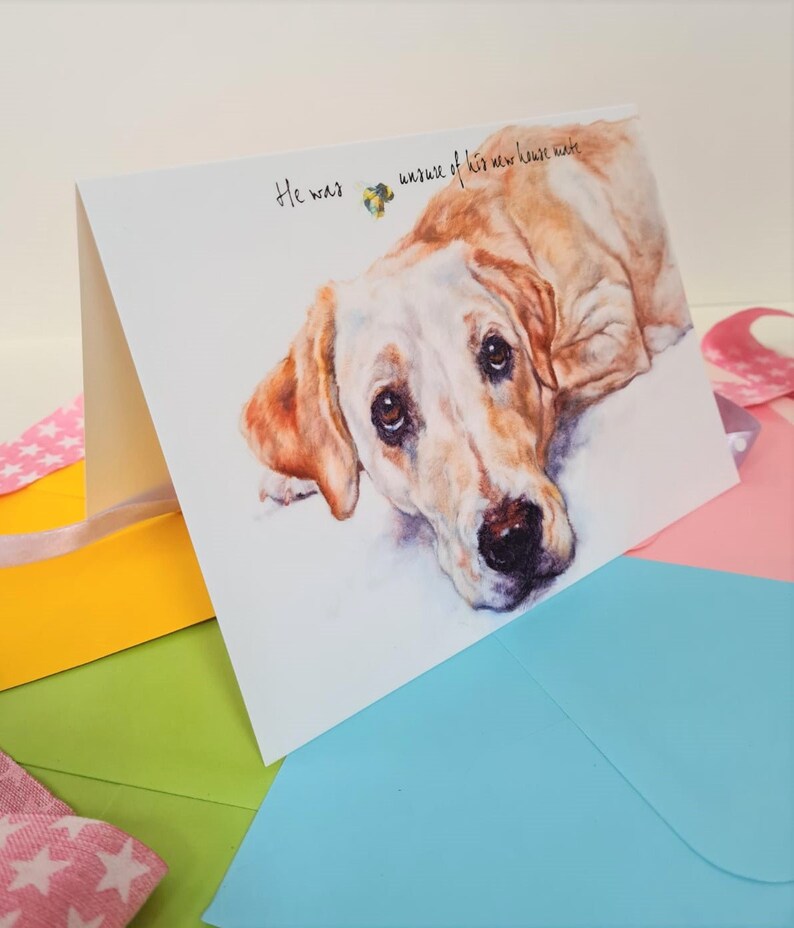 Labrador Greeting Card Personalised Lab Birthday Card Fathers Day Dog Card-Mothers Day Lab Card New Housemate Card image 4