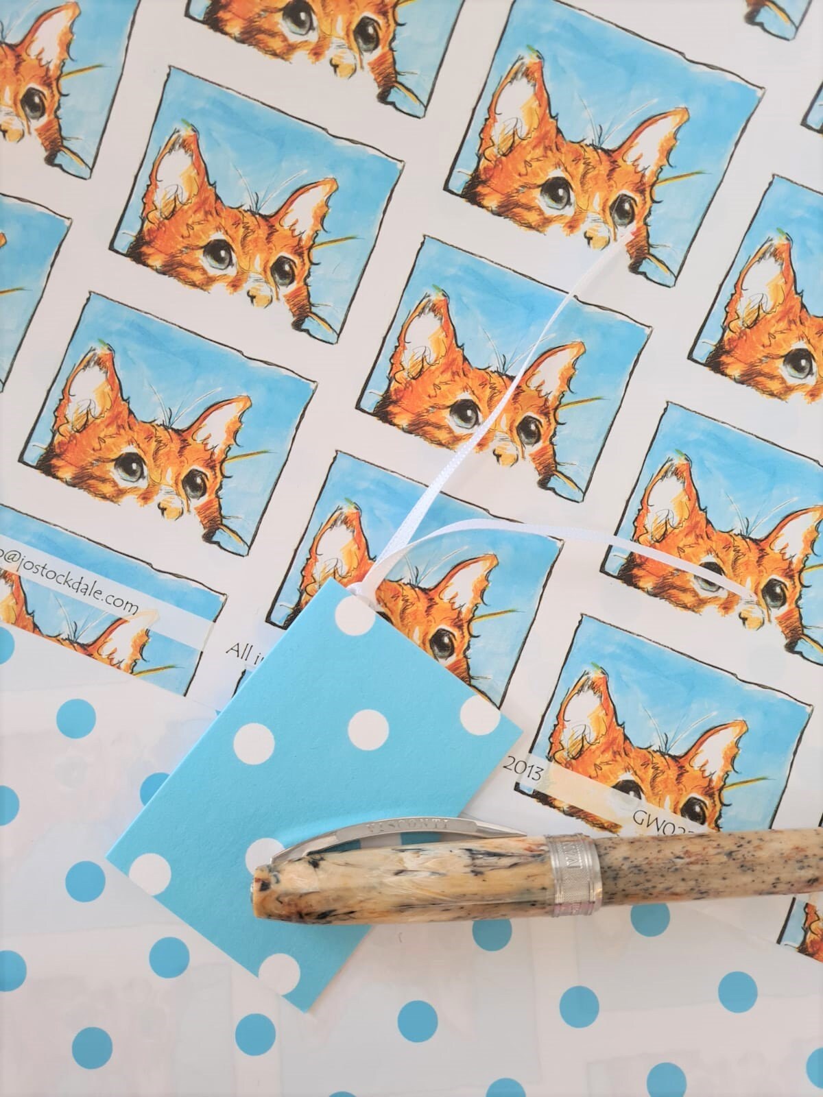 Cat Wrapping Paper Pet Wrapping Paper Ginger Cat Present Etsy UK