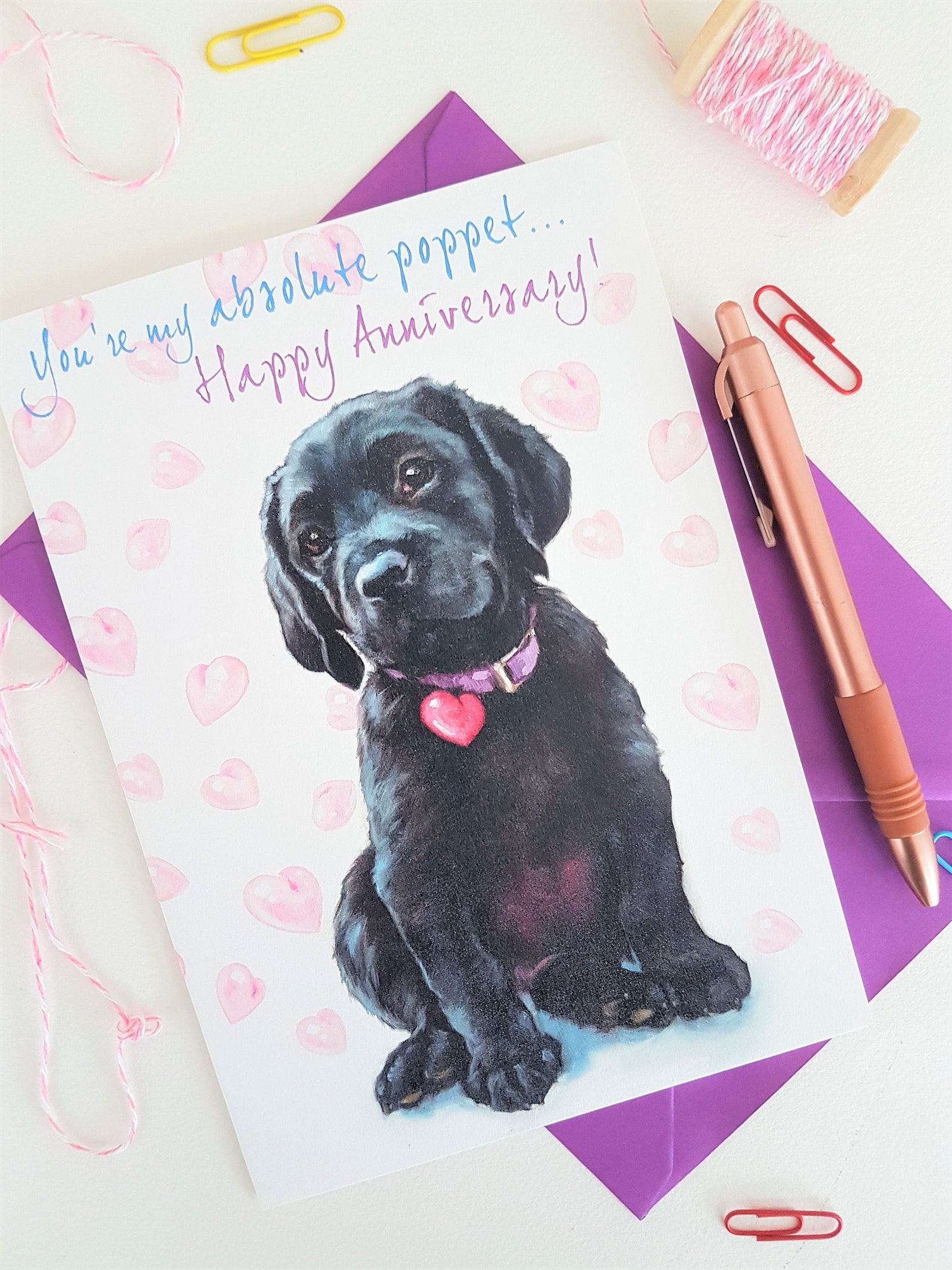 dog-anniversary-card-personalised-anniversary-card-for-him-etsy-uk
