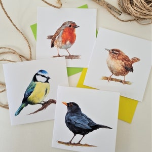 Garden Bird Art Cards and Notelets- Card for Him & Her-Garden Bird Notelets- Bird Birthday Cards- Bird Occasion Cards