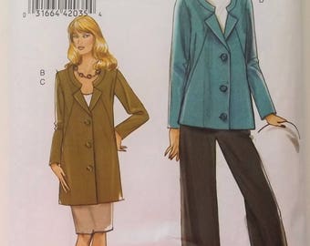 Vogue Pattern # 8464. Very Easy Vogue, Jacket, pants, skirt. Jacket in two length sizes 8 through 16