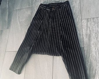 Comme des Garçons drop crotch Pants, comme des garçons black white  pants Size S, authentic CDG pants