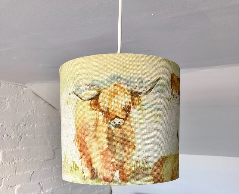 Pendant Light Shade Highland Cow 20cm