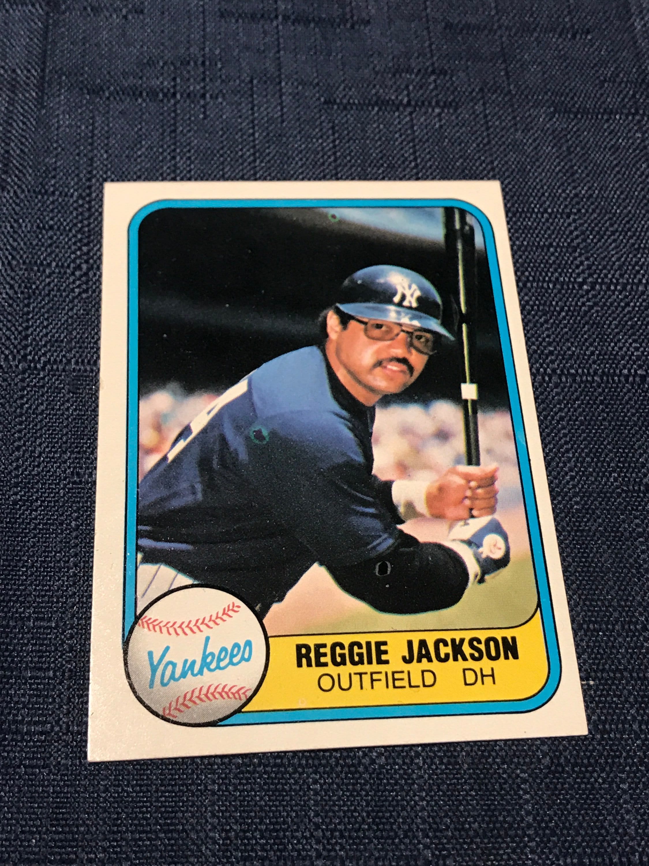 Reggie Jackson Fleer 1981 MLB Card Collectible Baseball