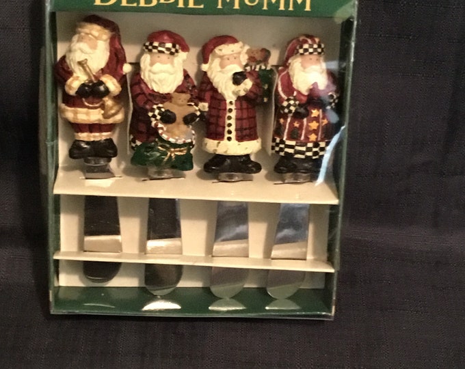 Debbie Mumm Santa Spreaders 1999 Christmas Serving Utensils Etsy