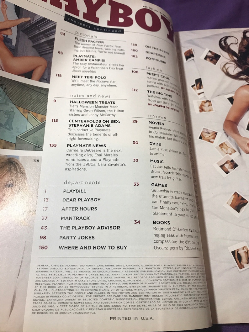 Playboy February 2005 Playboy Magazine Mature Content | Etsy