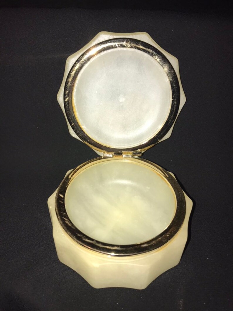 Genuine Alabaster Hand Carved Made in Italy Trinket Box Etsy