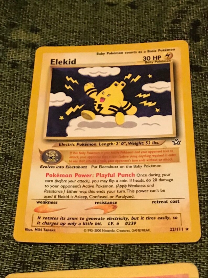 Lot Of 11 Pokemon Cards 1995 2000 Nintendo Gamefreak Etsy