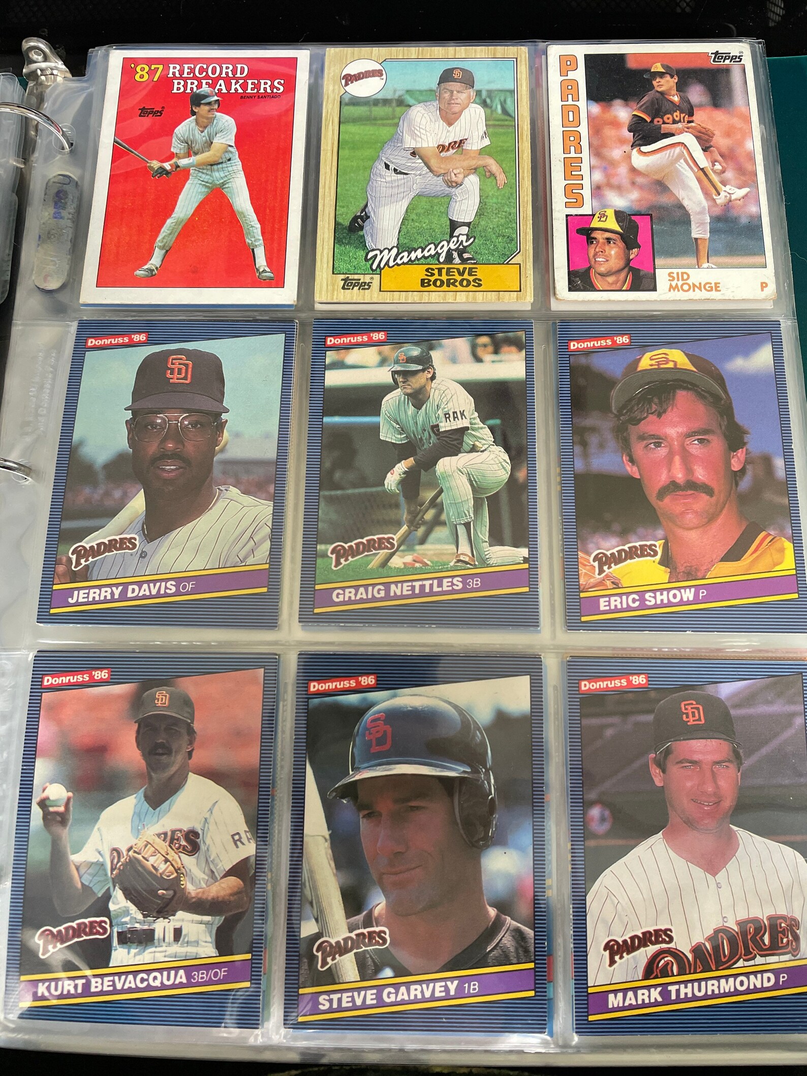 The San Diego Padres MLB Trading Cards 1970s to the 90s Etsy