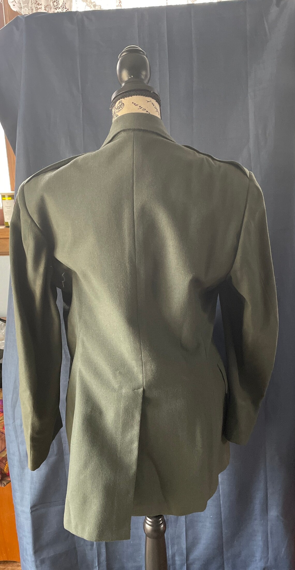 Army Military Dress Jacket With Patches Private Stripe Etsy