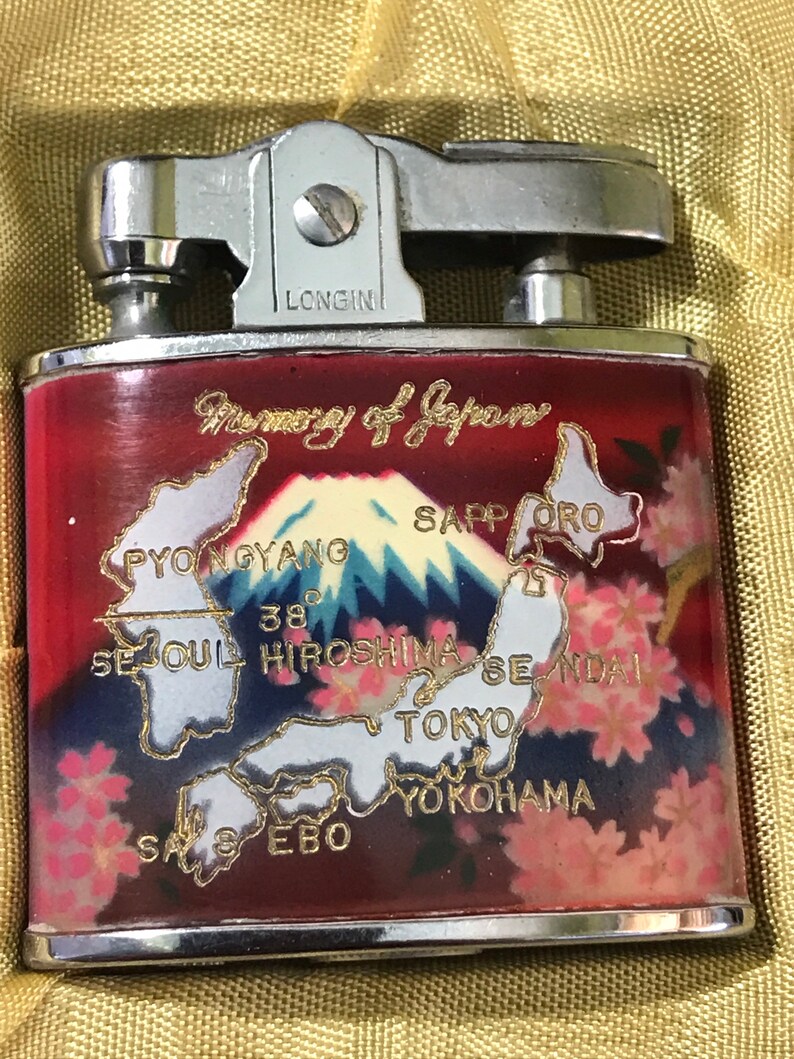 Vintage Memory of Japan and Korea Cigarette Lighter & Case Mt Etsy
