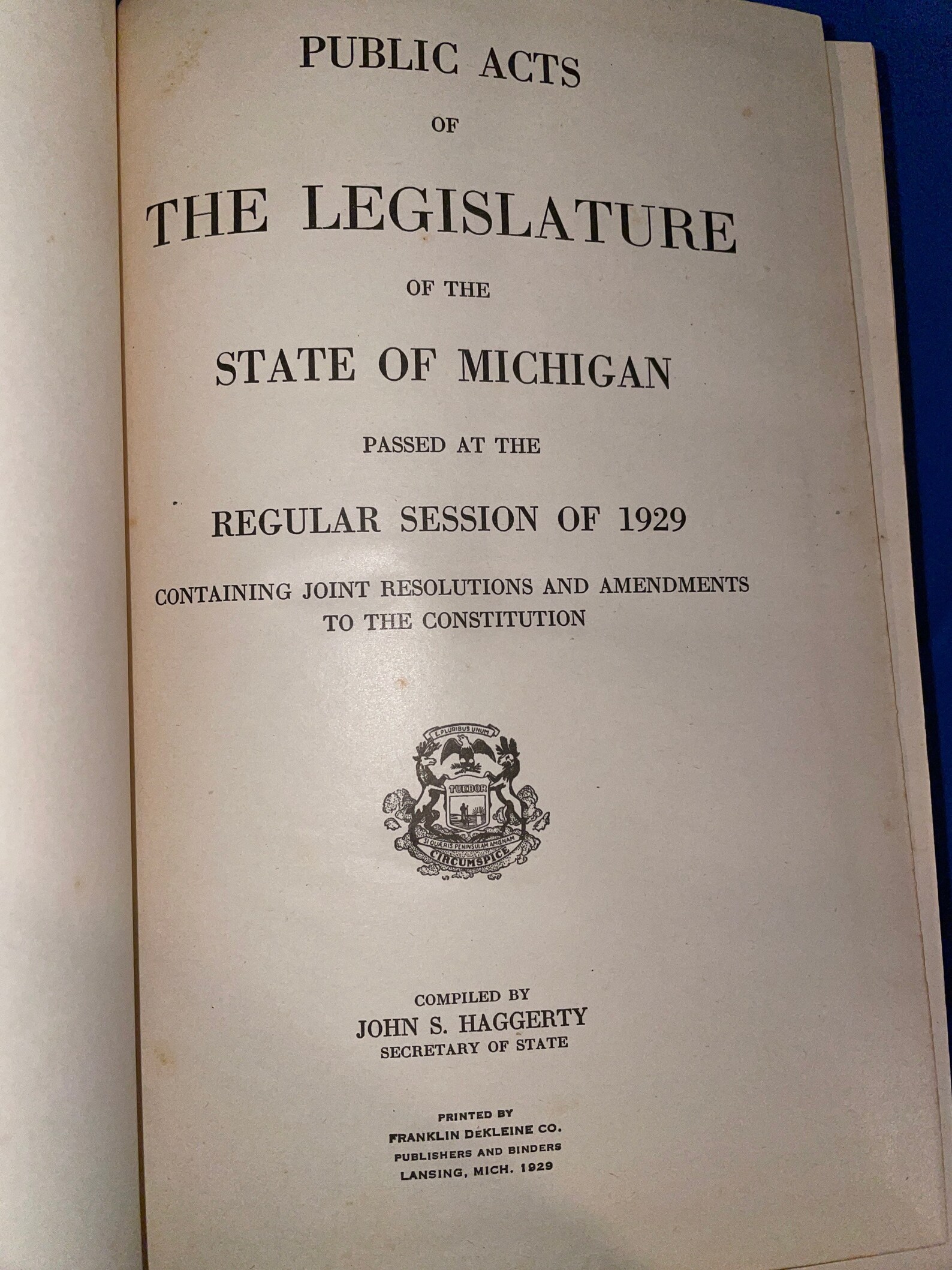 Michigan Laws Public & Local Acts Legislations Vintage Etsy
