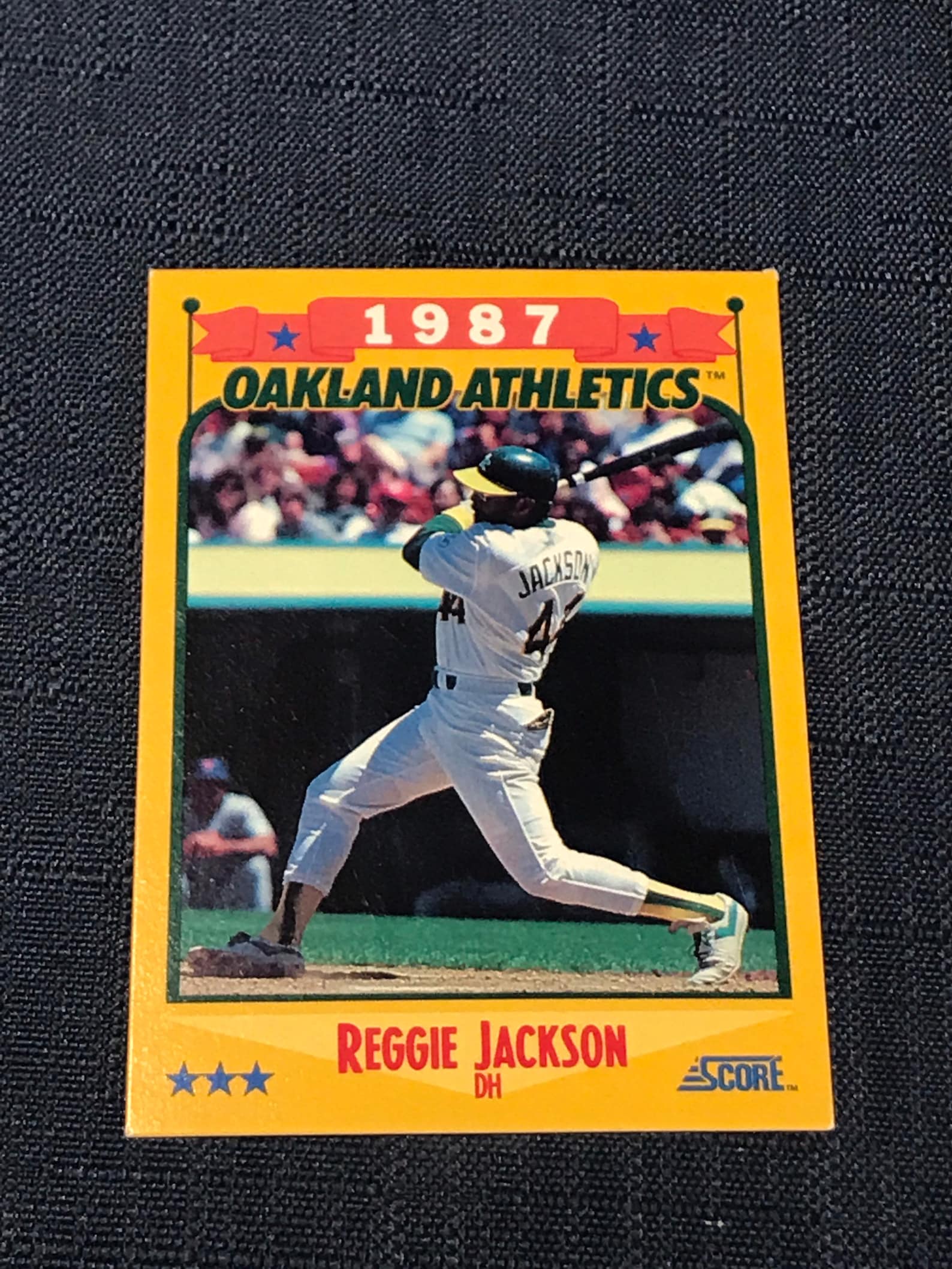 Reggie Jackson 1987 Oakland Athletics Baseball Card Score Etsy