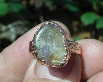 Ametrine ring / Electroformed copper