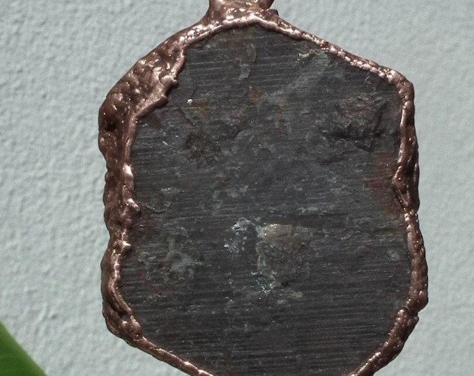 Electroformed Copper // raw sapphire Necklace // blue sapphire