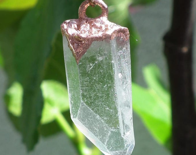 Electroformed Copper Crystal necklace // Crystal jewelry