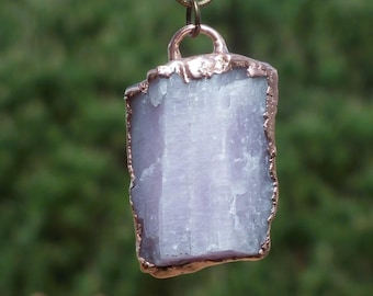 Kunzite pendant / Kunzite crystal / Pink kunzite