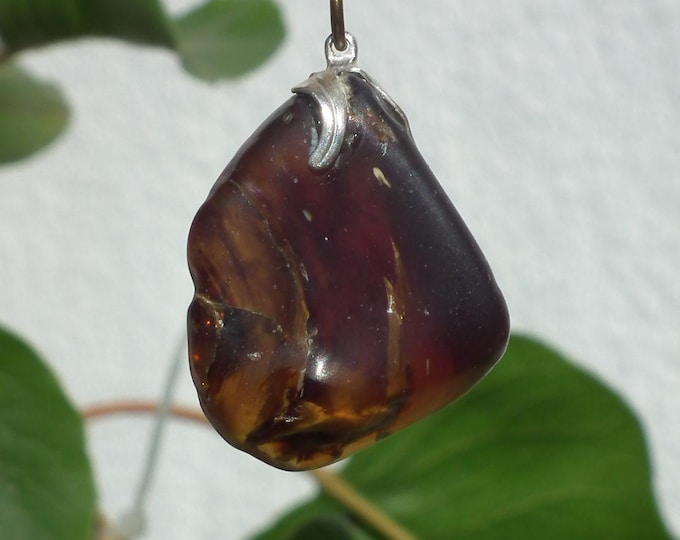 Blue Amber pendant from Sumatra