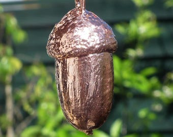 Electroformed copper Acorn pendant