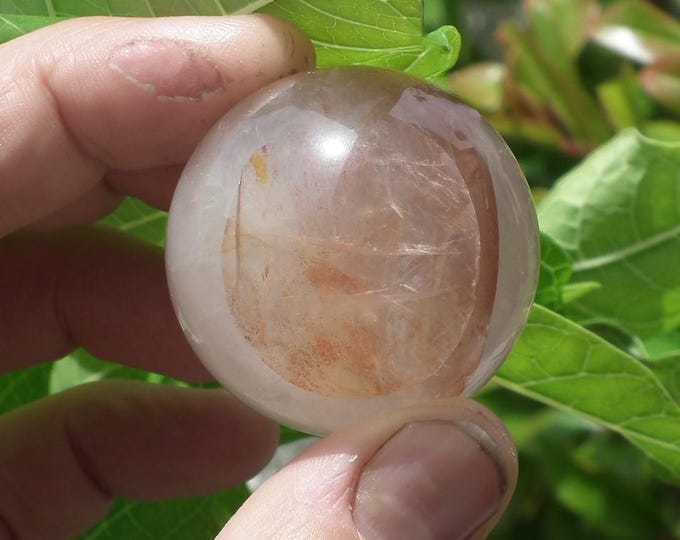 Hematoid quartz //  Fire quartz //  Golden healer quartz // Crystal sphere