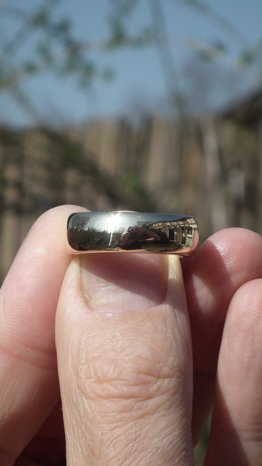 Handmade Golden bronze ring