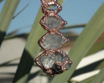 Genuine raw moldavite pendant