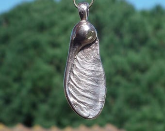 Electroformed copper Helicopter seed pendant