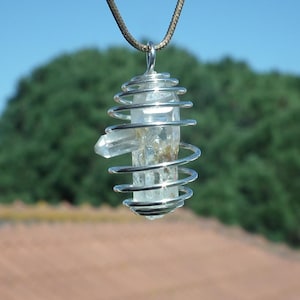 Double terminated Quartz pendant