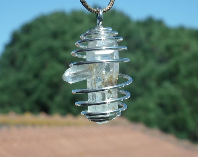Double terminated Quartz pendant