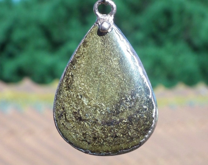 Bronzite necklage // Electroformed Copper